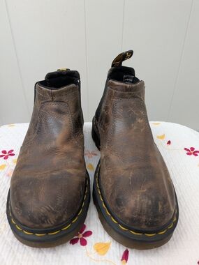 Dr. Martens Brown Leather Chelsea Boots Women's Size 9 • Men's Size 8